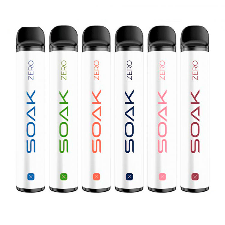 (М) Одноразовая электронная сигарета Soak X Zero 2200 - Клубничный рафаэлло