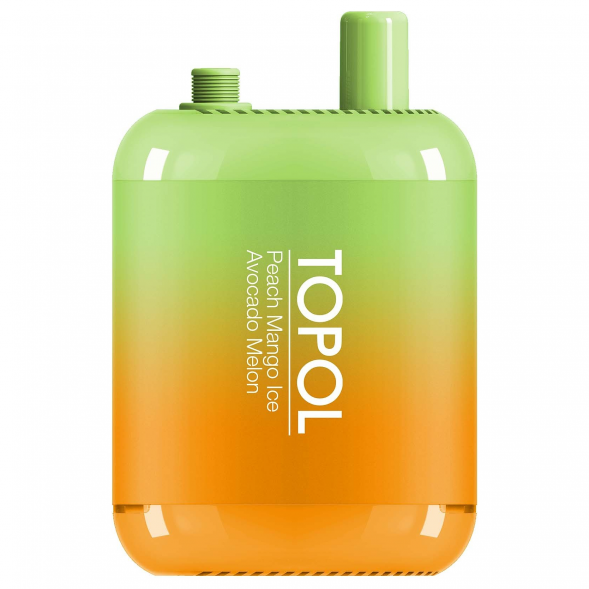 Одноразовая электронная сигарета TOPOL Gemini Bar 10000 - Peach Mango Ice / Avocado Melon (Персик Манго со льдом / Авокадо Дыня)