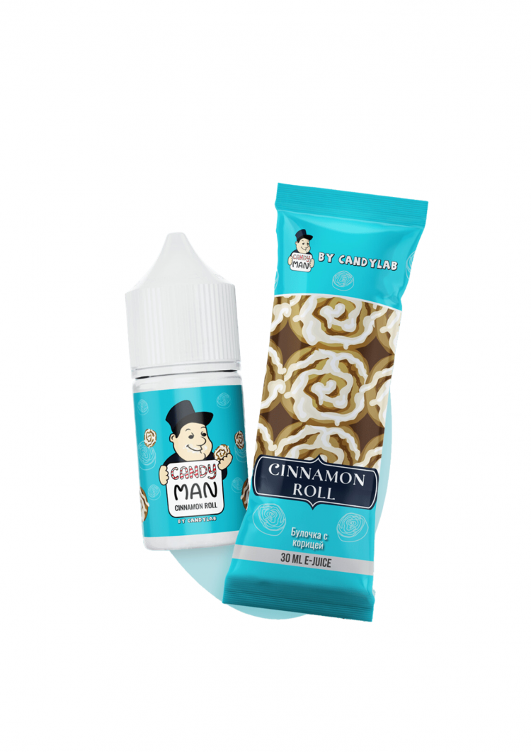 Жидкость CANDYMAN Salt - Cinnamon roll (Булочка с корицей) 30 мл (20 мг)