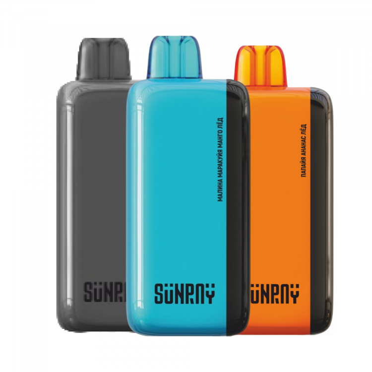 (М) Одноразовая электронная сигарета SunRay 9000 - Raspberry Passionfruit Mango Ice (малина, маракуйя, манго, лёд)