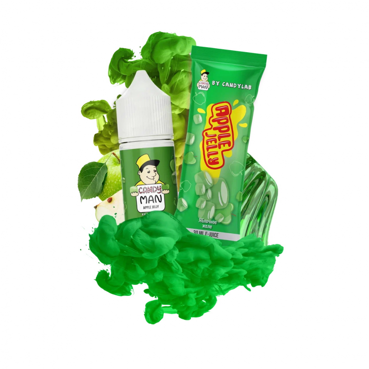 Жидкость CANDYMAN Strong Salt Ultra - Apple Jelly (Яблочное желе) 30 мл (20 мг Ultra)